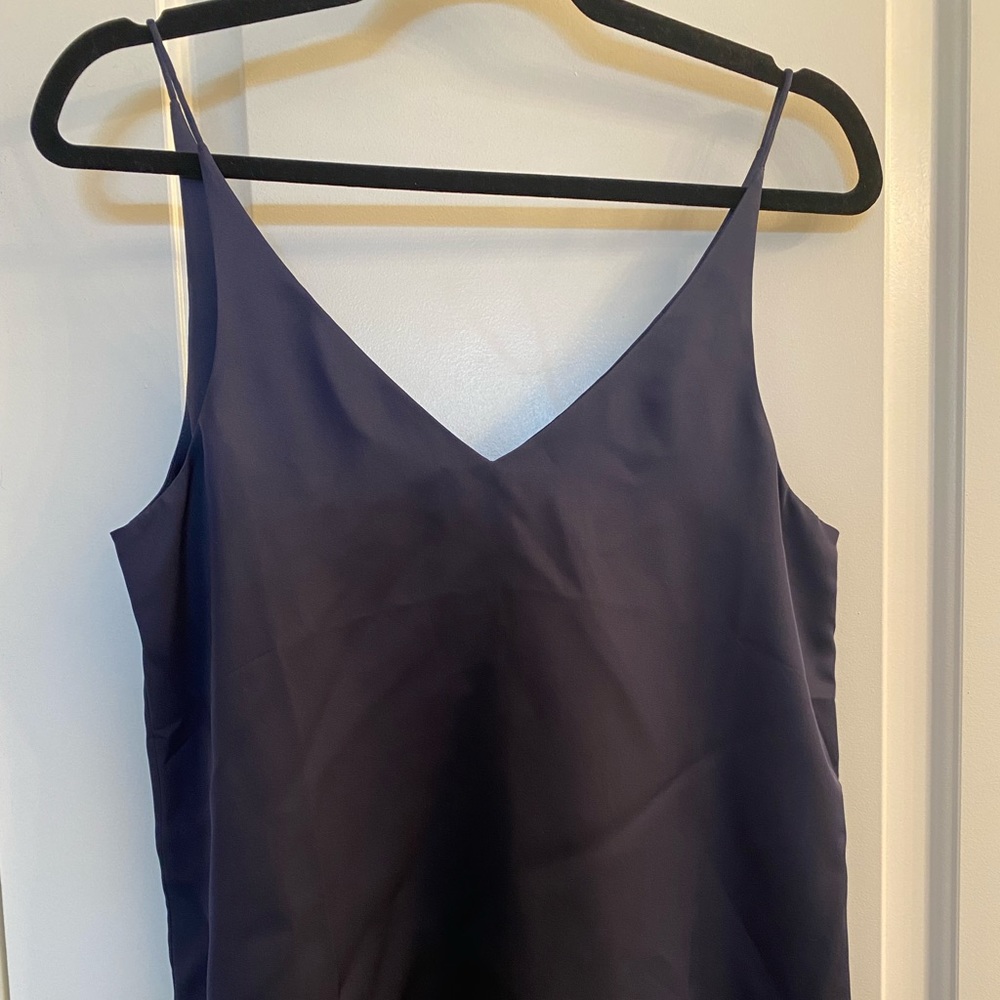100% silk navy cami